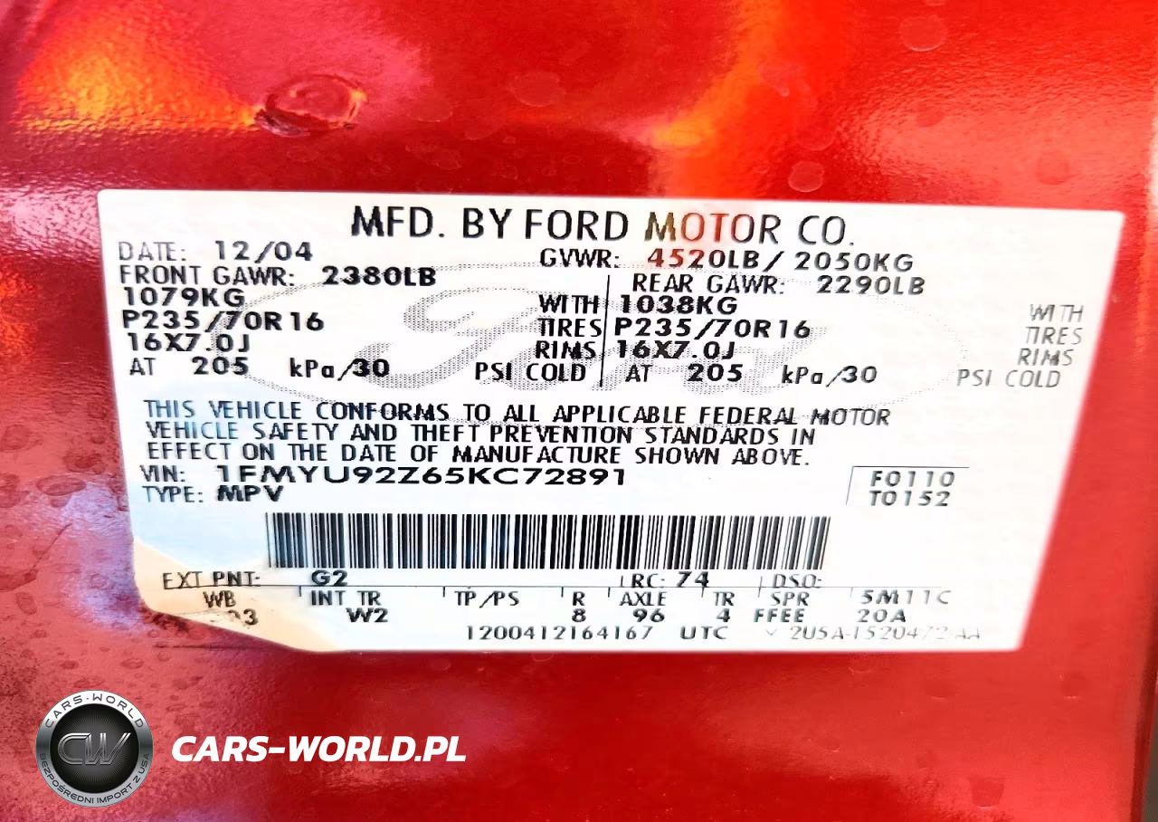 2005 Ford Escape Xls VIN:1FMYU92Z65KC72891 - 12