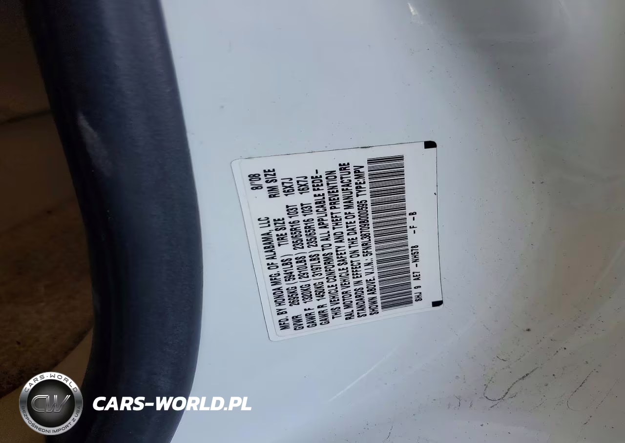 2009 Honda Odyssey Exl VIN:5FNRL38709B000595 - 13