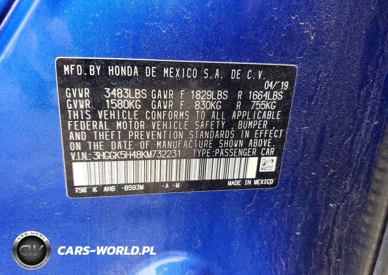 2019 Honda Fit Lx VIN:3HGGK5H48KM732231 - 12