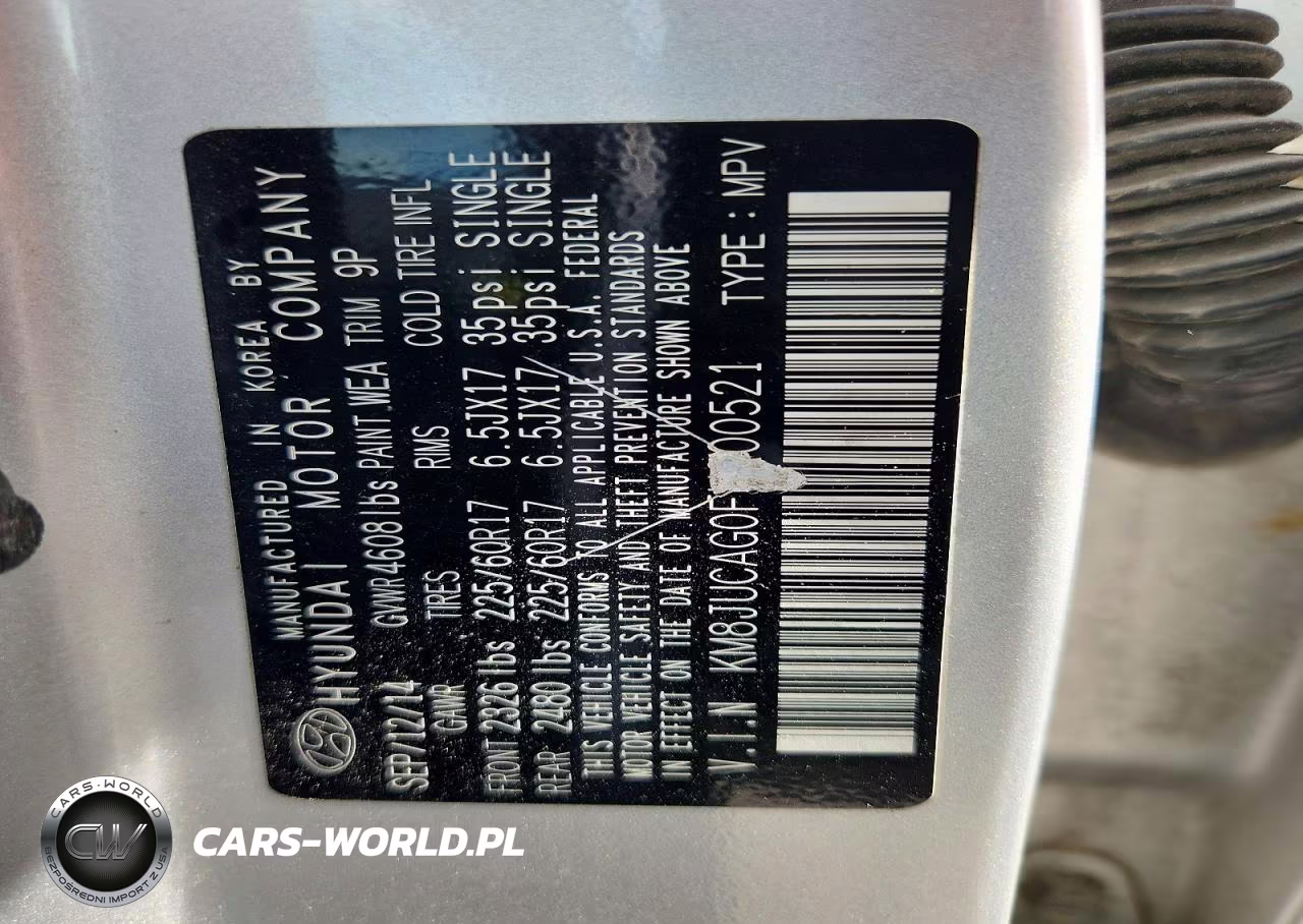 2015 Hyundai Tucson Se VIN:KM8JUCAG0FU000521 - 12