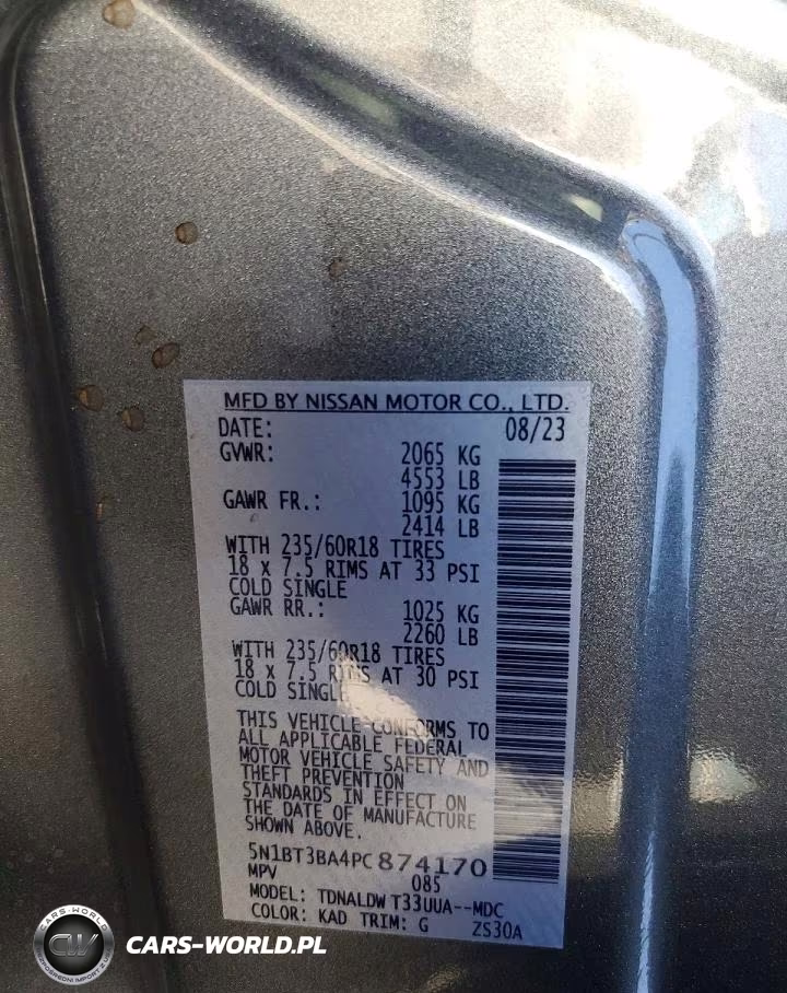 2023 Nissan Rogue Sv VIN:5N1BT3BA4PC874170 - 13