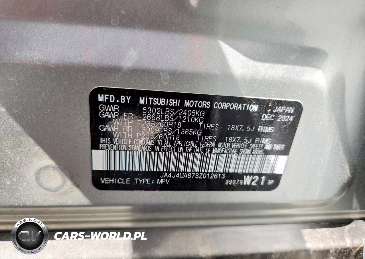 2025 Mitsubishi Outlander Es VIN:JA4J4UA87SZ012613 - 14