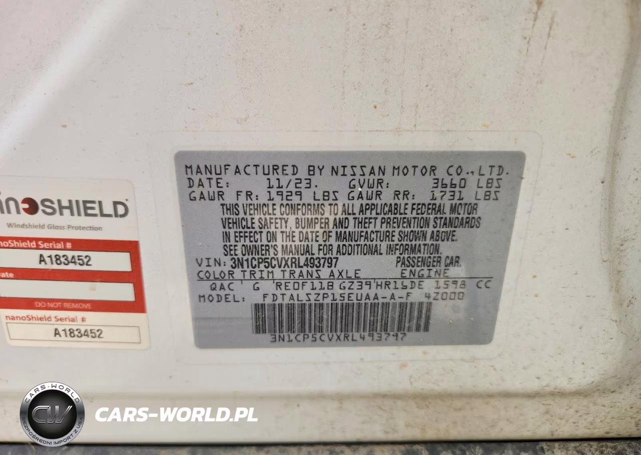 2024 Nissan Kicks Sv VIN:3N1CP5CVXRL493797 - 13