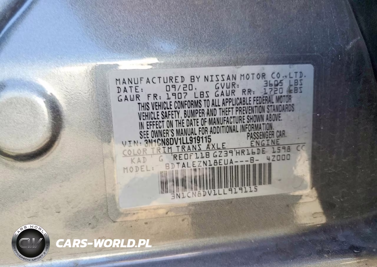2020 Nissan Versa S VIN:3N1CN8DV1LL919115 - 13