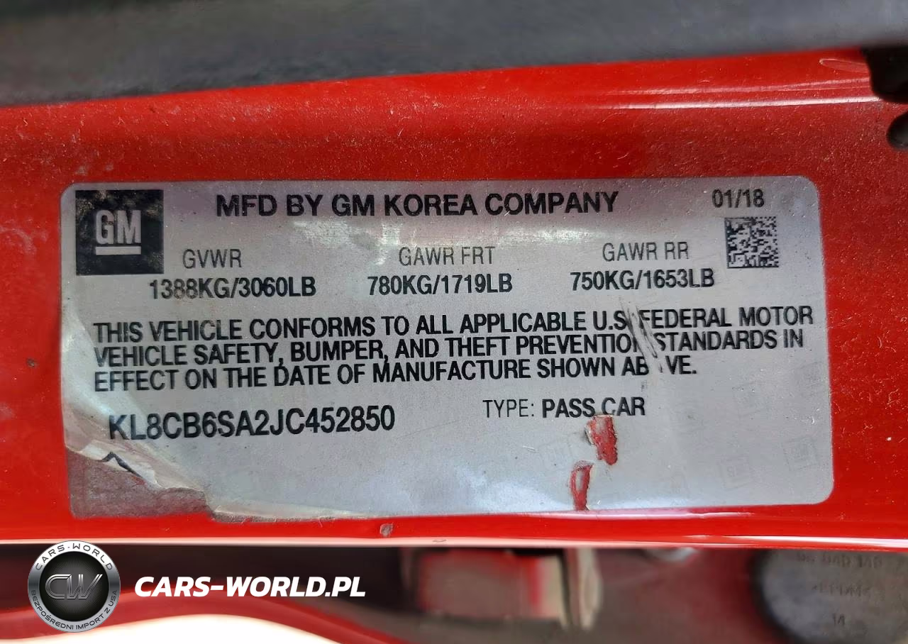 2018 Chevrolet Spark Ls VIN:KL8CB6SA2JC452850 - 12