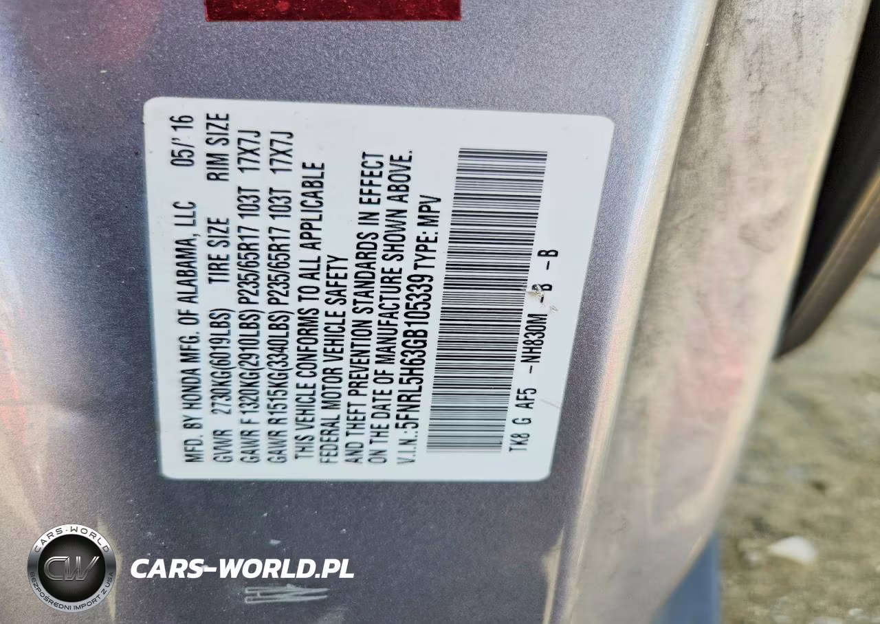 2016 Honda Odyssey Exl VIN:5FNRL5H63GB105339 - 13