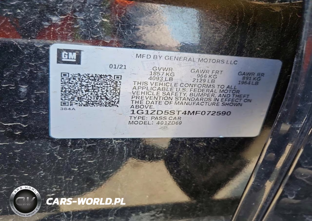 2021 Chevrolet Malibu Lt VIN:1G1ZD5ST4MF072590 - 12