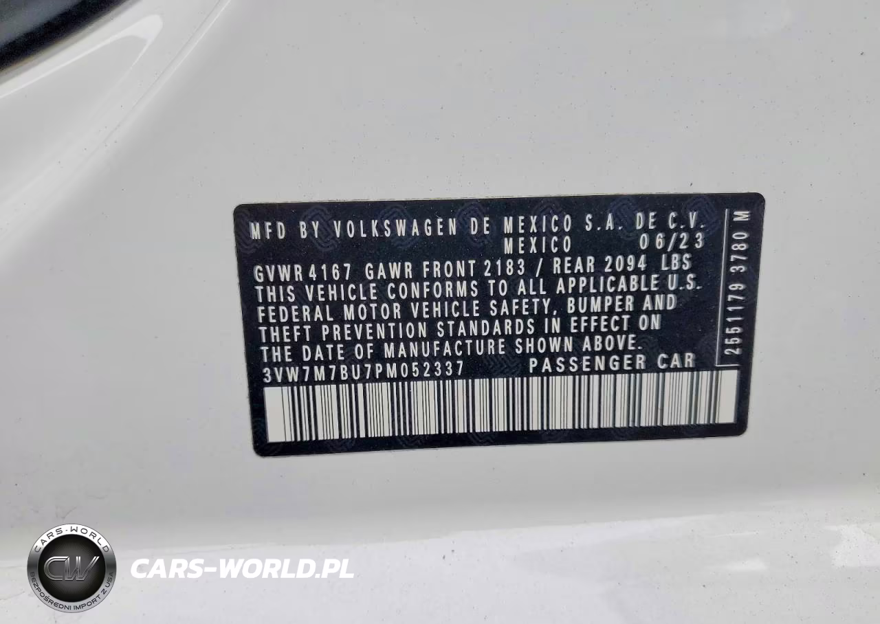 2023 Volkswagen Jetta Se VIN:3VW7M7BU7PM052337 - 13