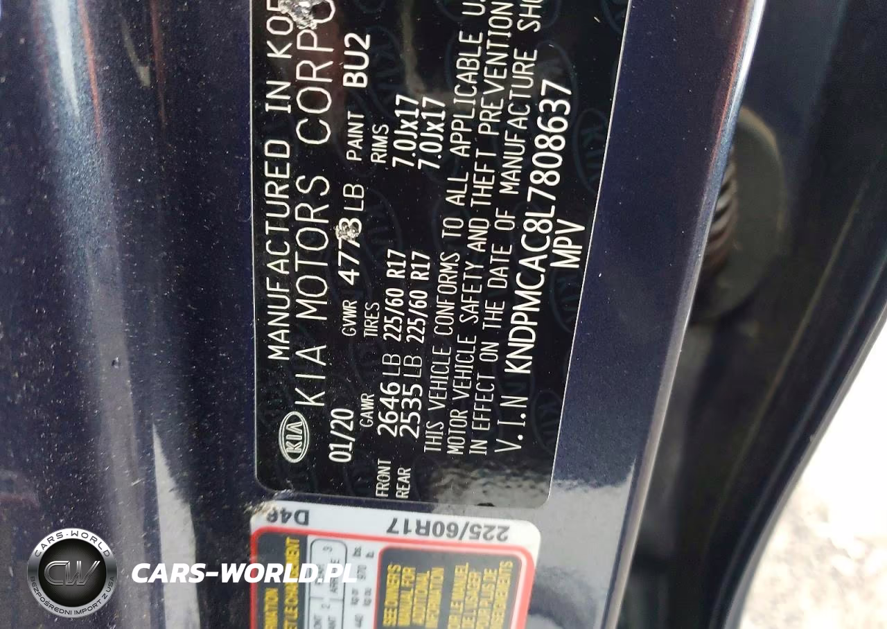 2020 Kia Sportage Lx VIN:KNDPMCAC8L7808637 - 13