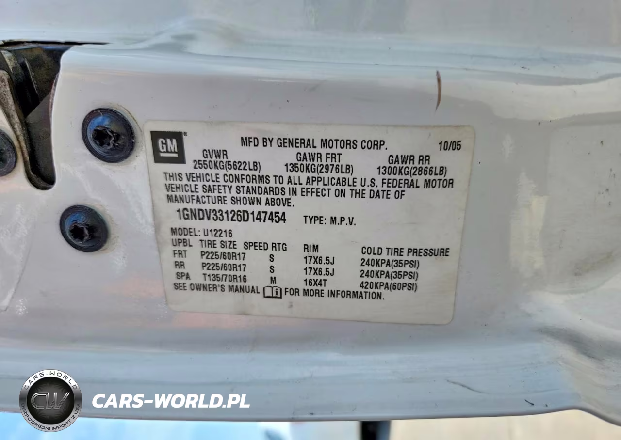 2006 Chevrolet Uplander Lt VIN:1GNDV33126D147454 - 13