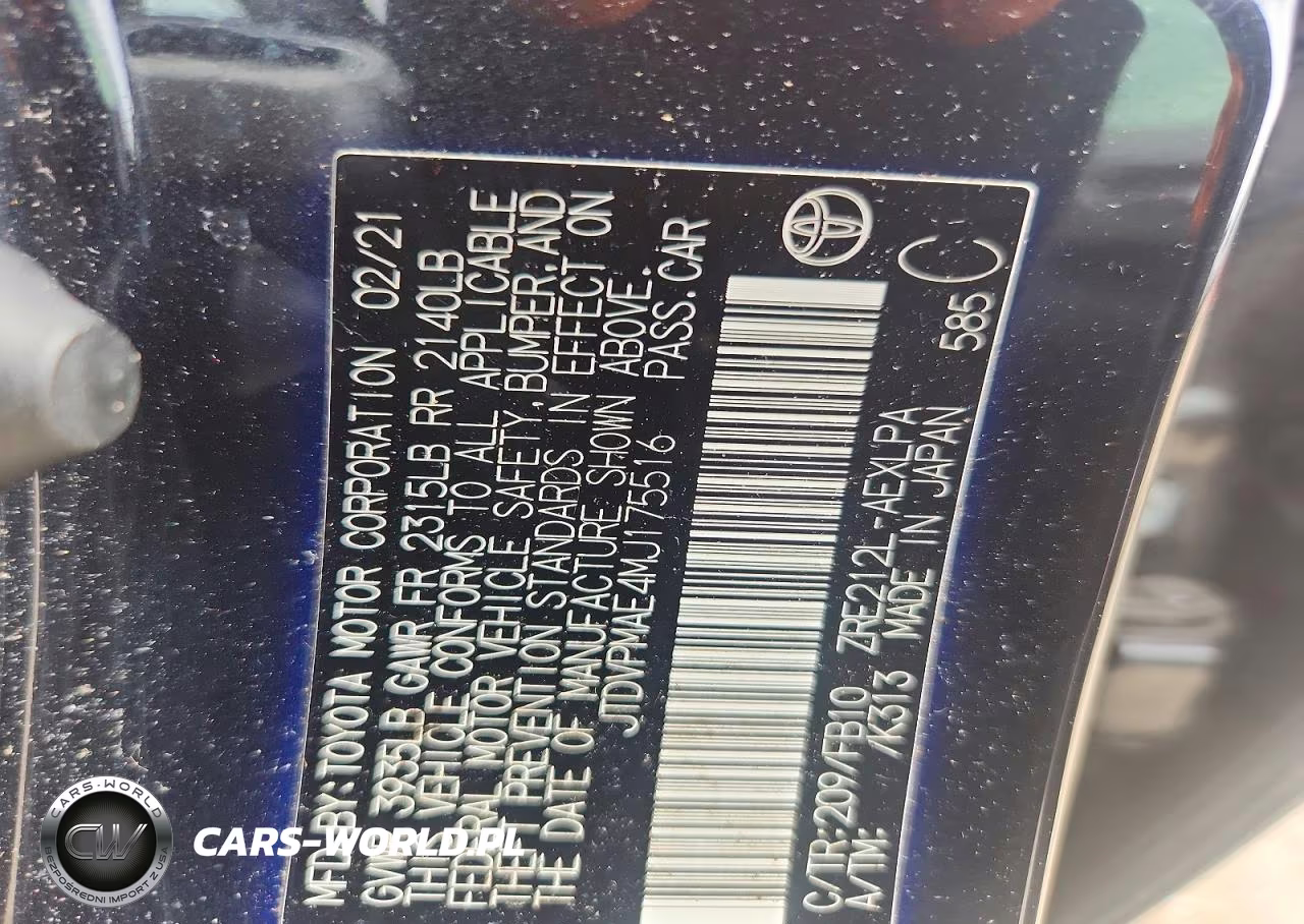 2021 Toyota Corolla Le VIN:JTDVPMAE4MJ175516 - 13