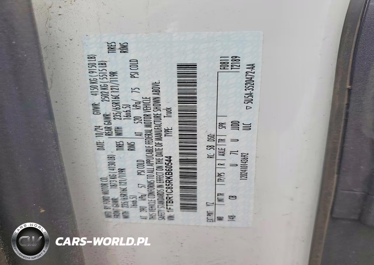 2024 Ford Transit T-250 VIN:1FTBR1C85RKB60544 - 13