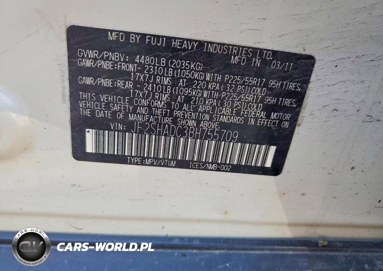 2011 Subaru Forester 2.5X Premium VIN:JF2SHADC3BH755709 - 13