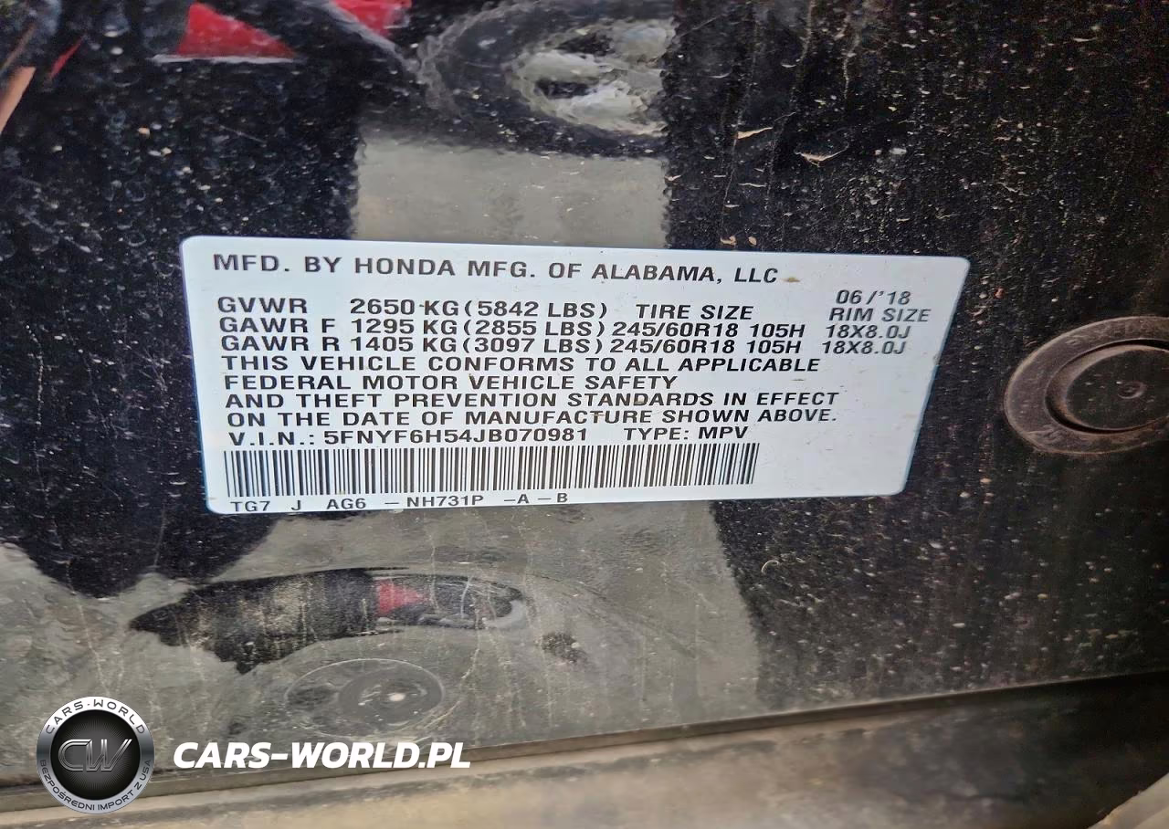 2018 Honda Pilot Exl VIN:5FNYF6H54JB070981 - 13