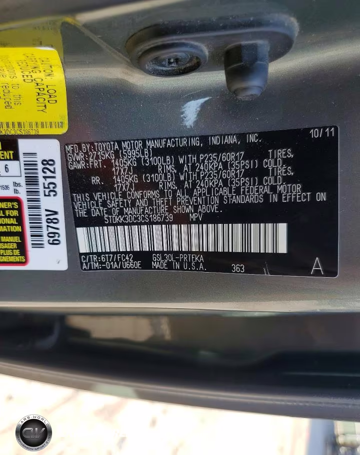 2012 Toyota Sienna Le VIN:5TDKK3DC3CS186739 - 13