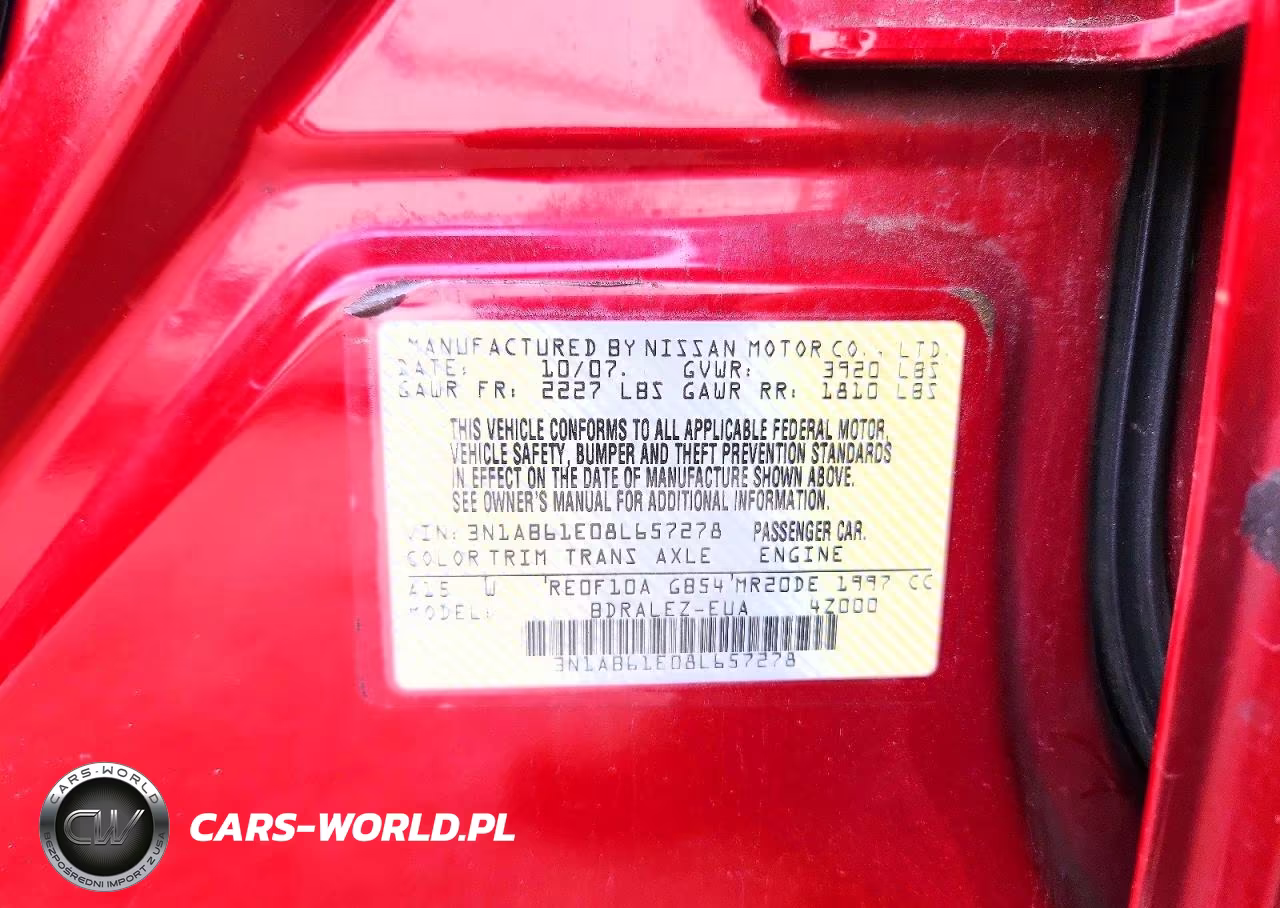2008 Nissan Sentra 2.0 VIN:3N1AB61E08L657278 - 12