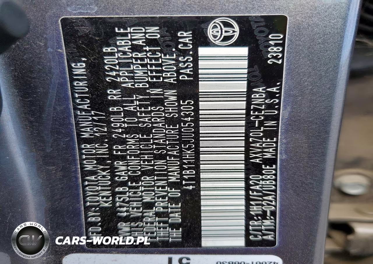2018 Toyota Camry Le VIN:4T1B11HK5JU054305 - 13