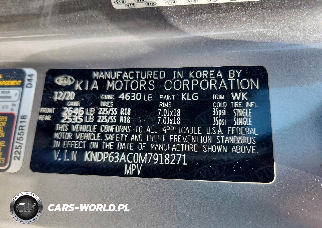 2021 Kia Sportage S VIN:KNDP63AC0M7918271 - 13