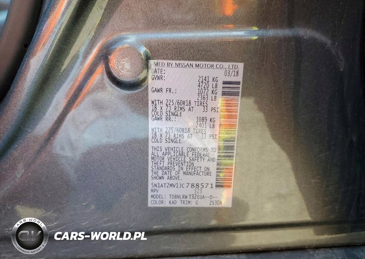 2018 Nissan Rogue Sl VIN:5N1AT2MV1JC788571 - 13