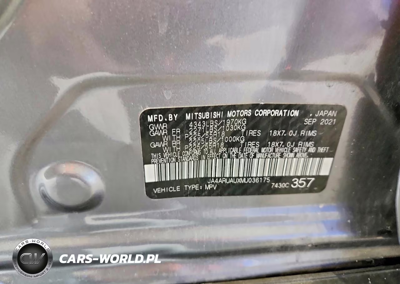 2021 Mitsubishi Outlander Sport Es VIN:JA4ARUAUXMU036175 - 13