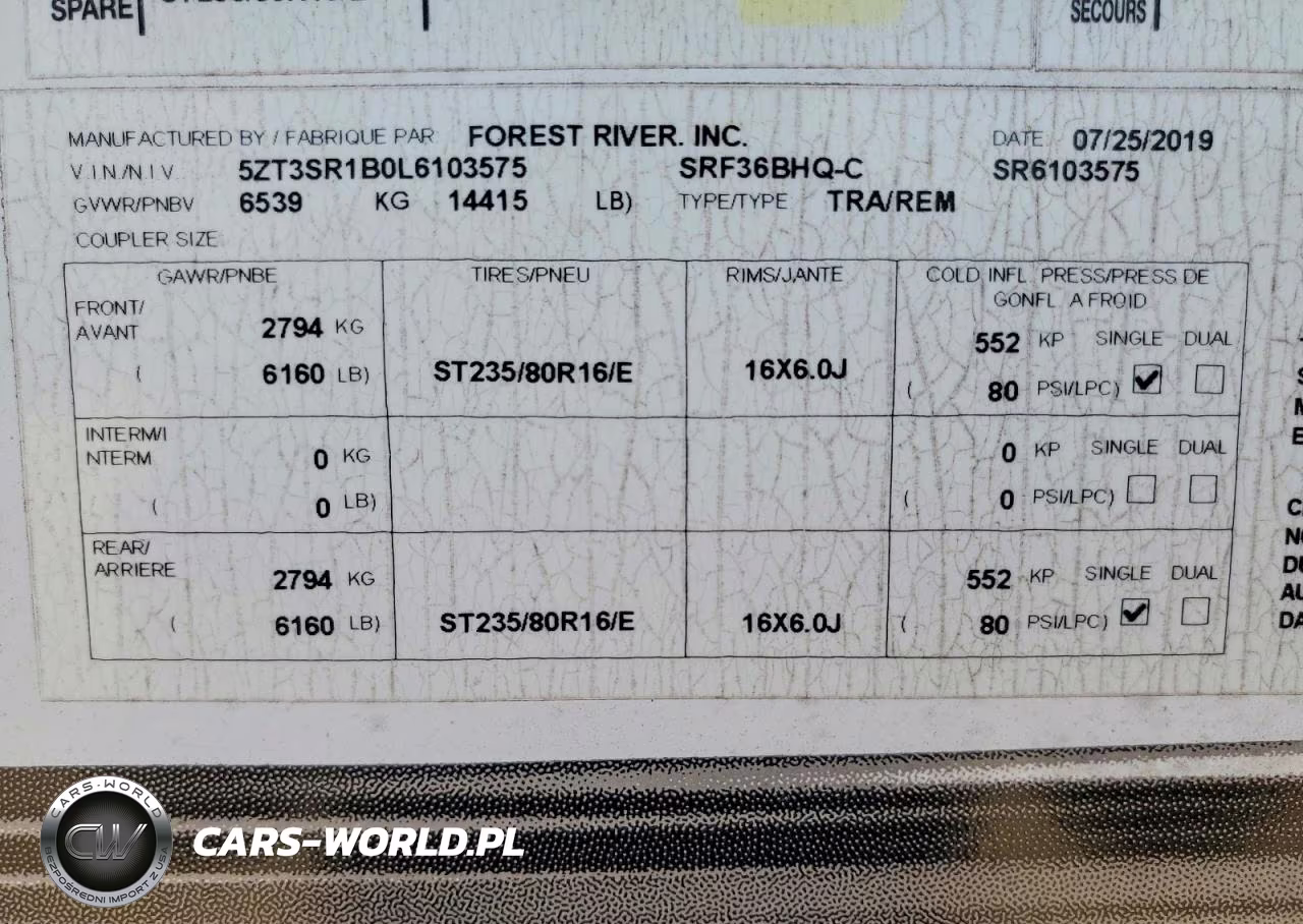 2020 Forest River Sabre Camper VIN:5ZT3SR1B0L6103575 - 10