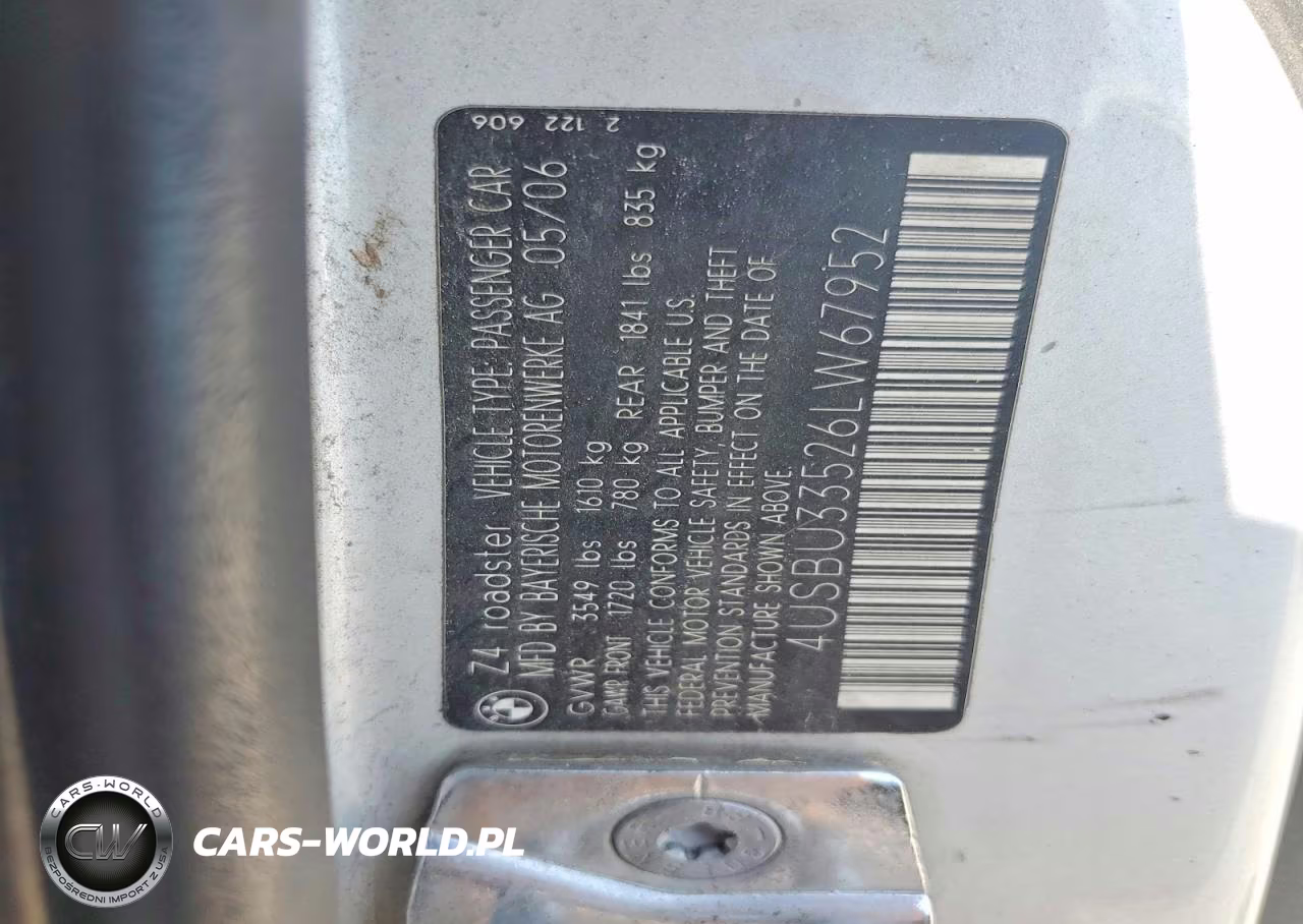 2006 BMW Z4 3.0 VIN:4USBU33526LW67952 - 12