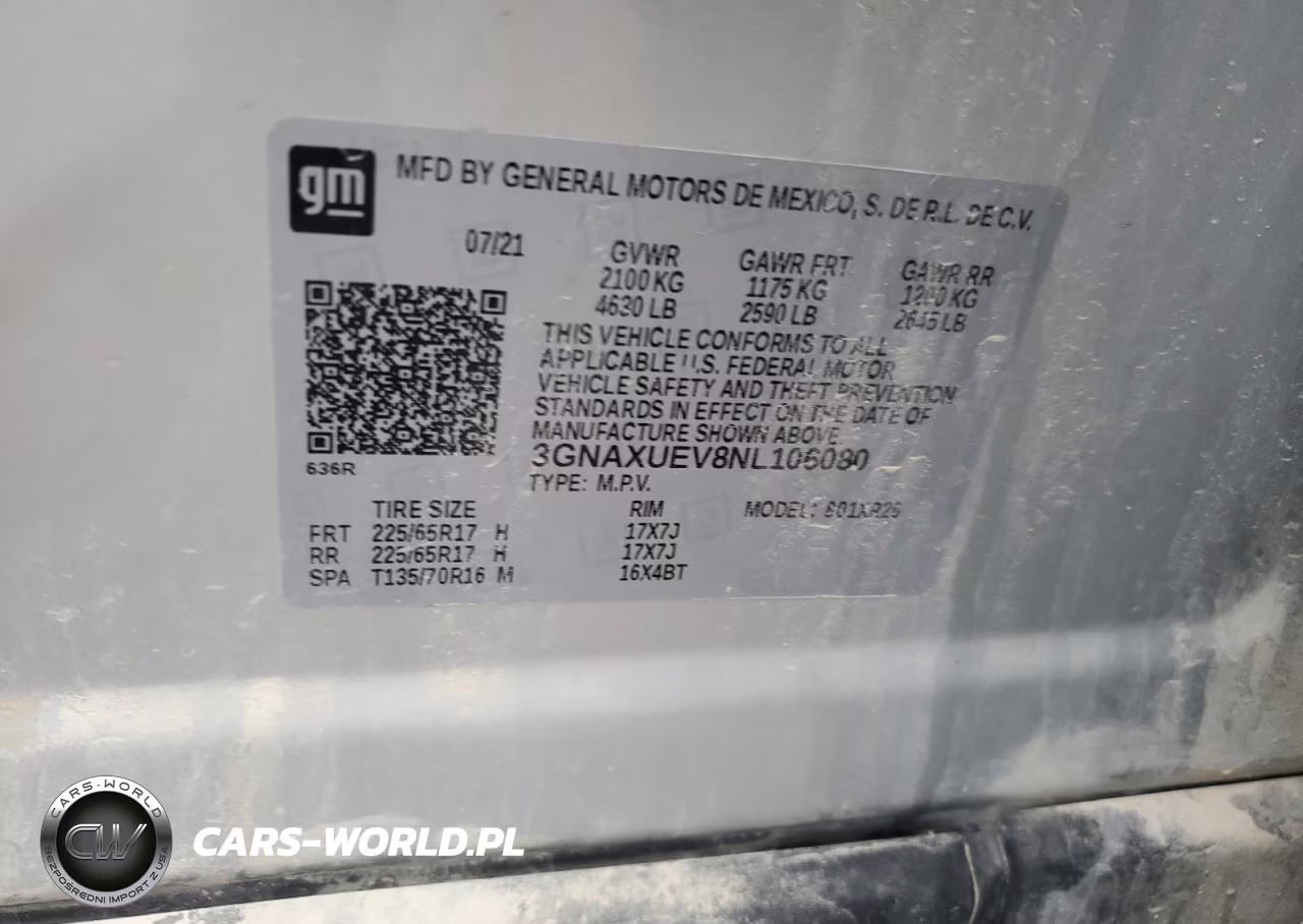 2022 Chevrolet Equinox Lt VIN:3GNAXUEV8NL106080 - 13
