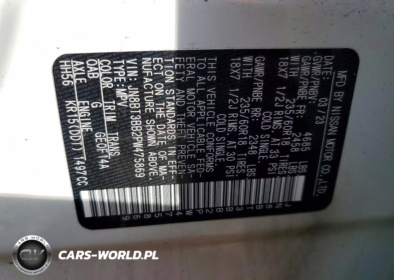 2023 Nissan Rogue Sv VIN:JN8BT3BB2PW475869 - 13