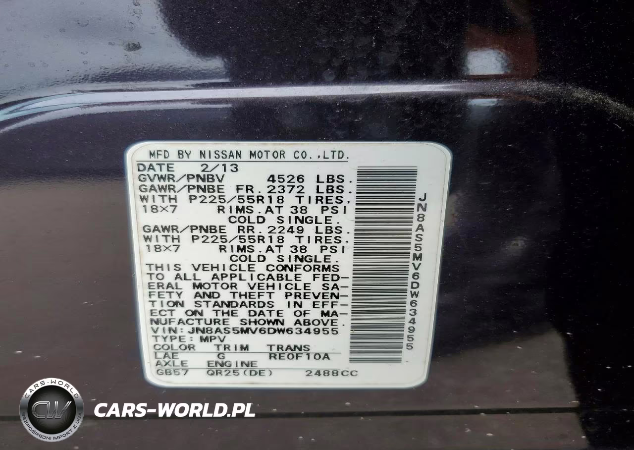 2013 Nissan Rogue S VIN:JN8AS5MV6DW634955 - 13