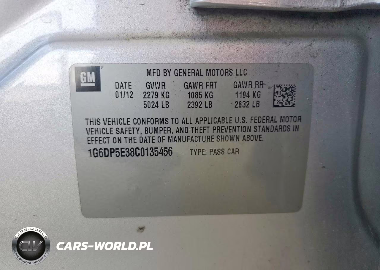 2012 Cadillac Cts Premium Collection VIN:1G6DP5E38C0135456 - 12