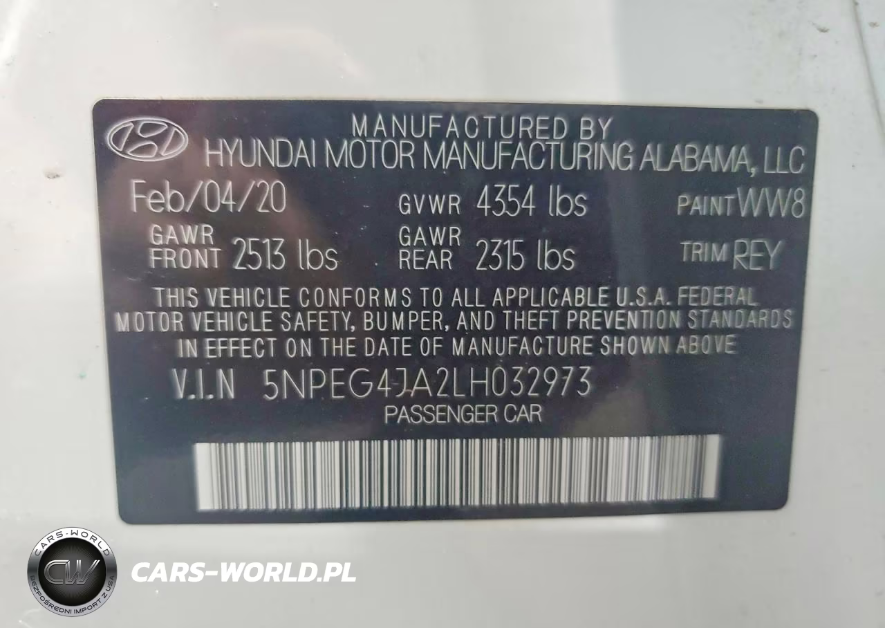 2020 Hyundai Sonata Se VIN:5NPEG4JA2LH032973 - 12