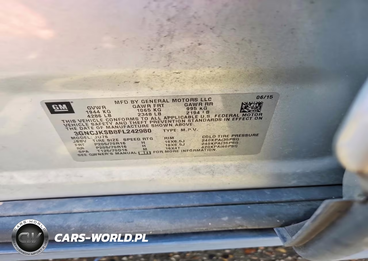 2015 Chevrolet Trax Ls VIN:3GNCJKSB8FL242980 - 12