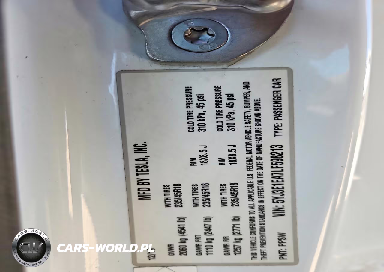 2020 Tesla Model 3 VIN:5YJ3E1EA7LF598213 - 12