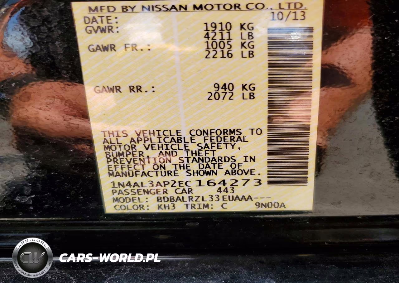2014 Nissan Altima 2.5 S VIN:1N4AL3AP2EC164273 - 12