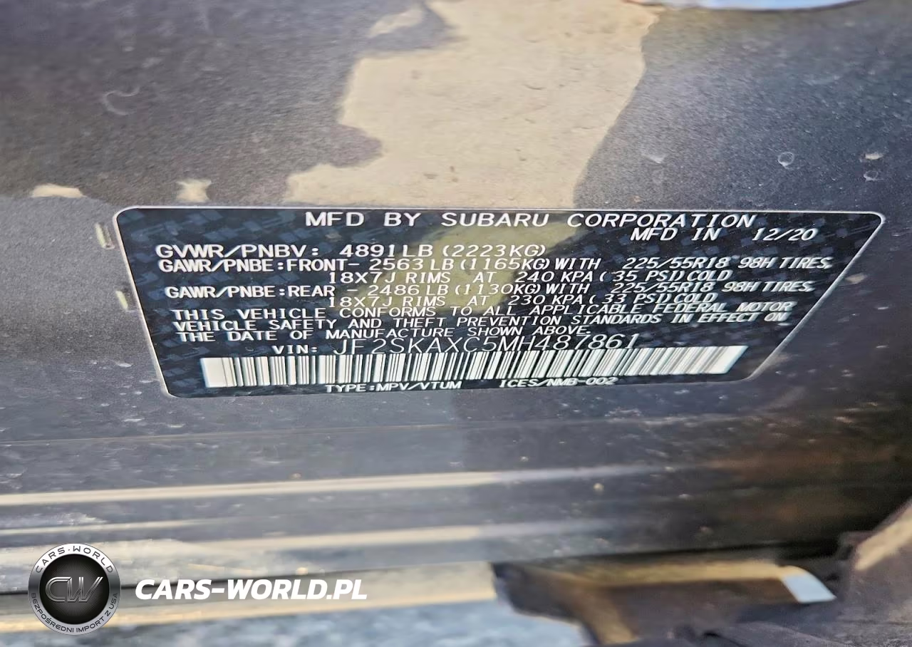 2021 Subaru Forester Touring VIN:JF2SKAXC5MH487861 - 14