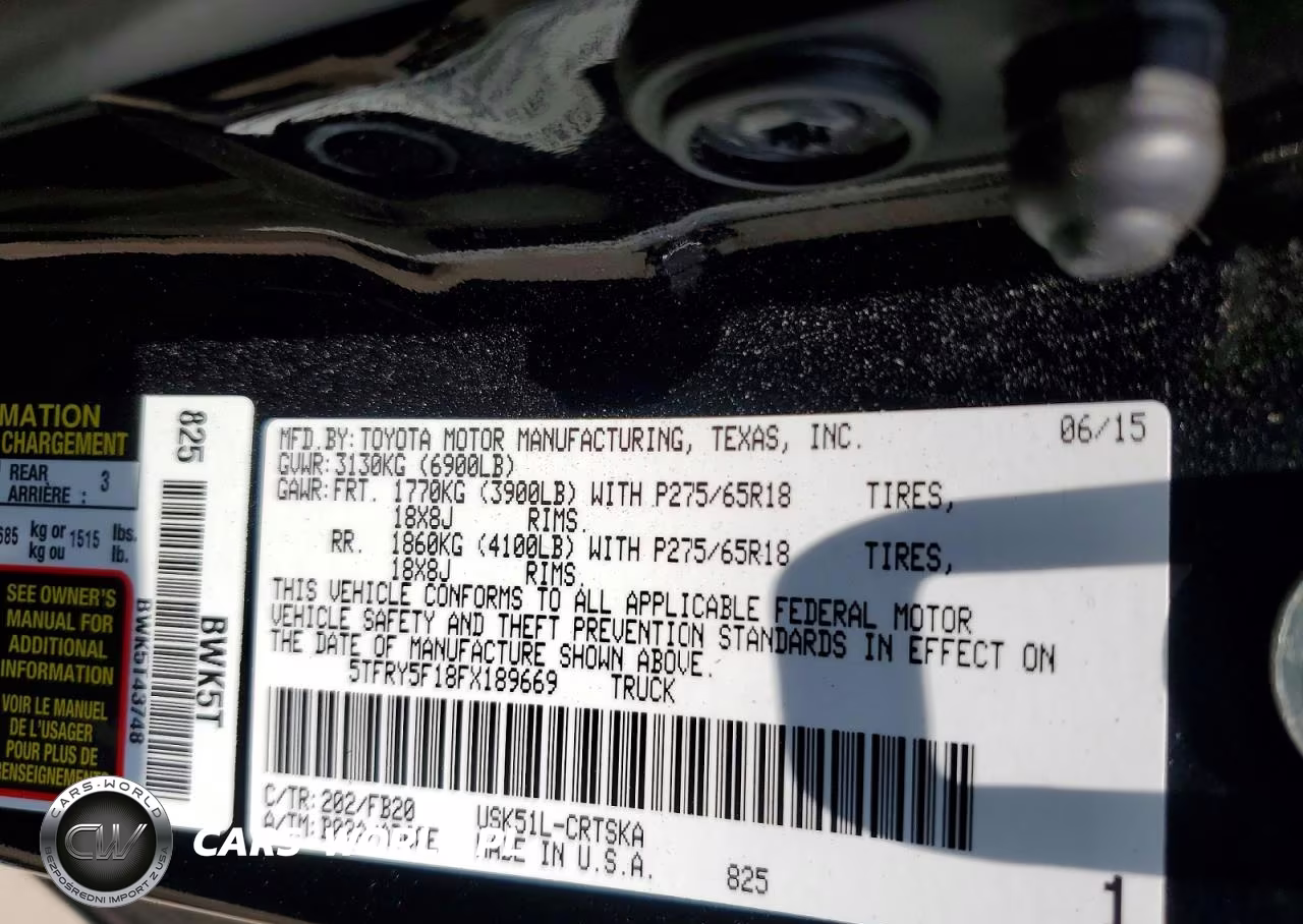 2015 Toyota Tundra Sr5 VIN:5TFRY5F18FX189669 - 14