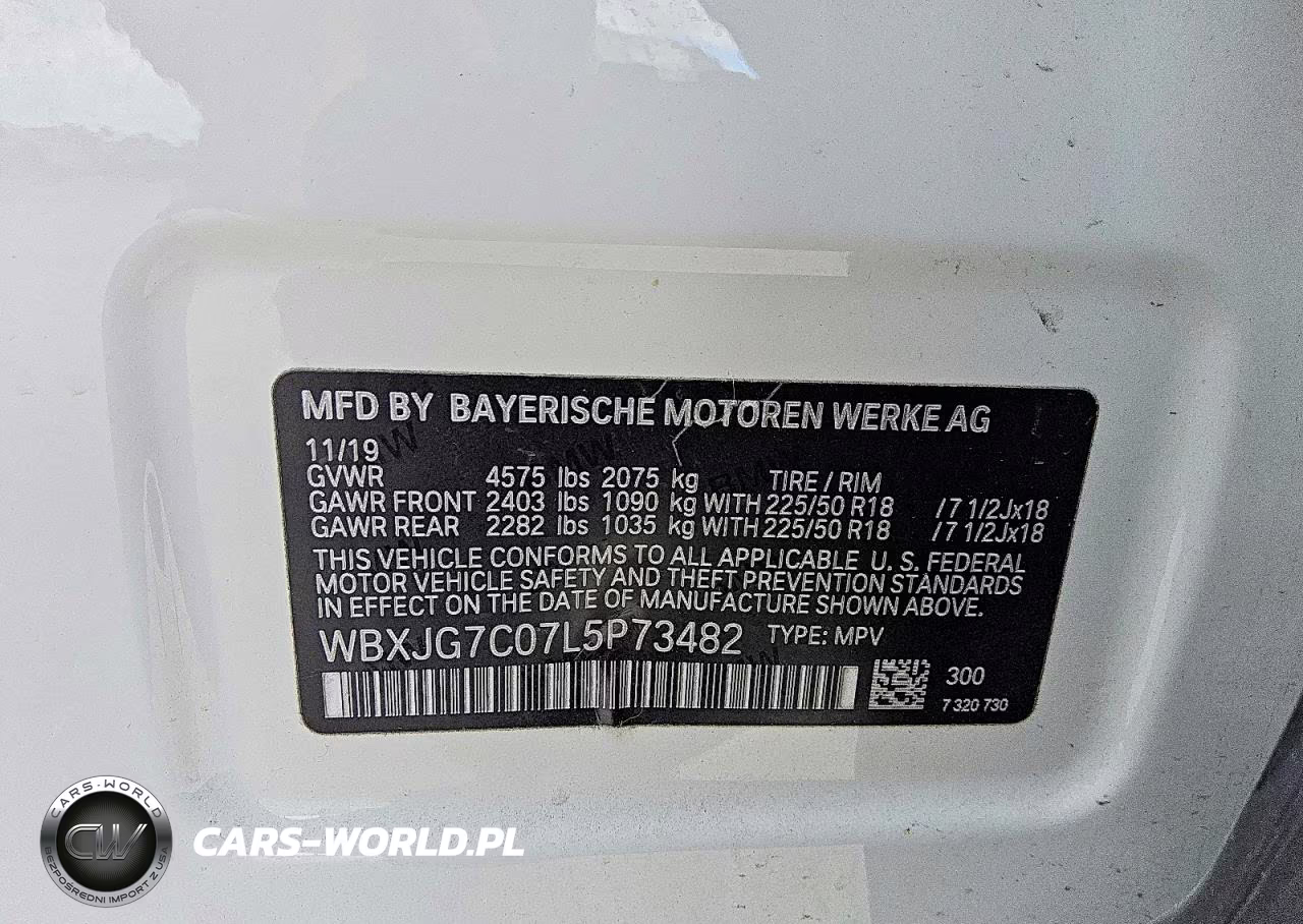 2020 BMW X1 Sdrive28I VIN:WBXJG7C07L5P73482 - 12