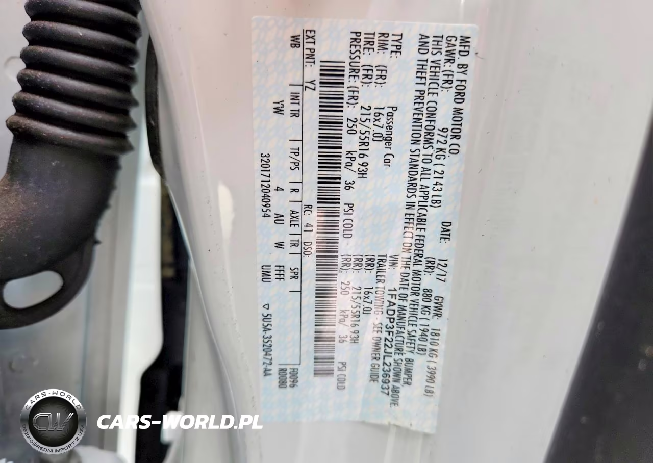 2018 Ford Focus Se VIN:1FADP3F22JL236937 - 12