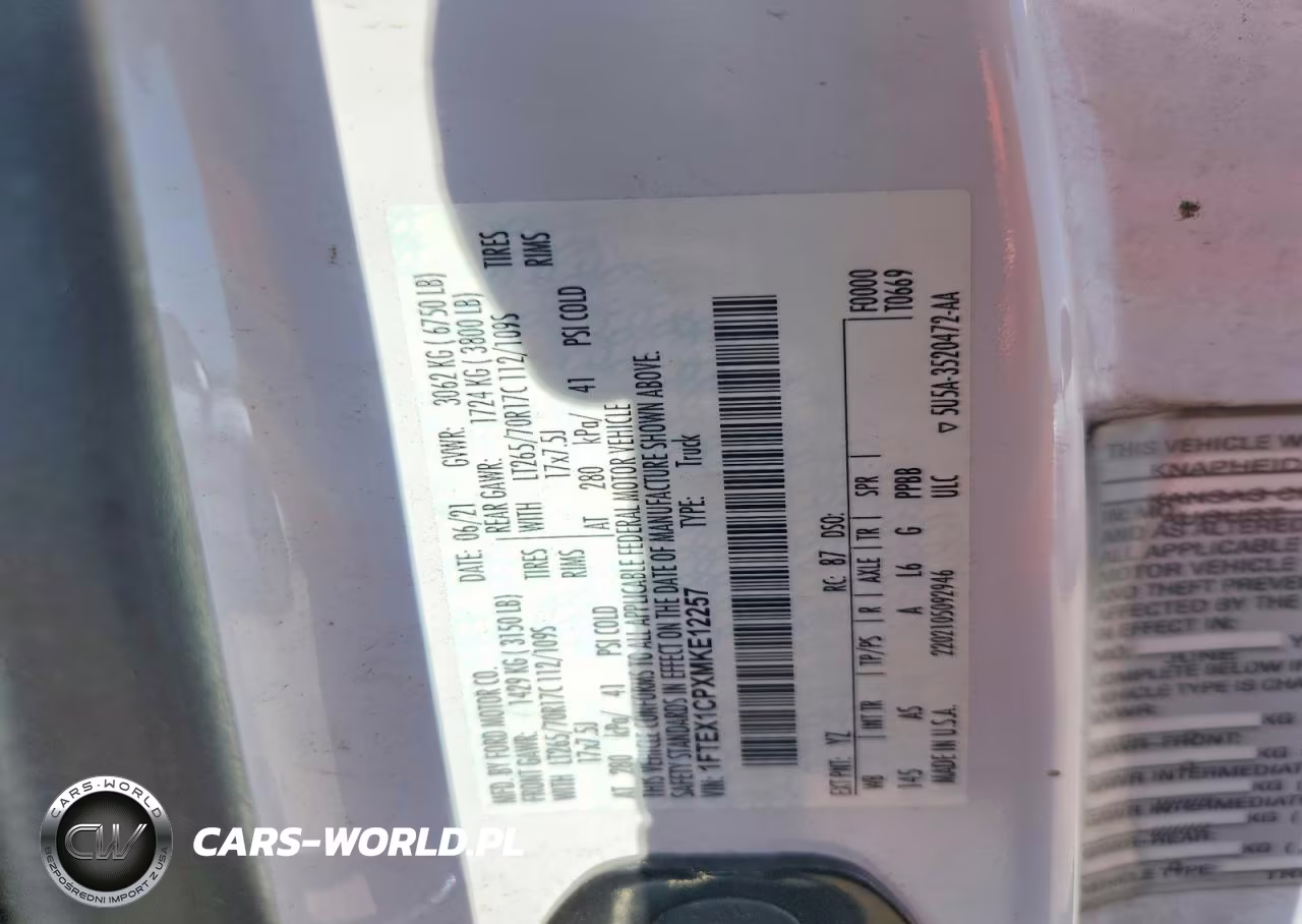 2021 Ford F150 Super Cab VIN:1FTEX1CPXMKE12257 - 12