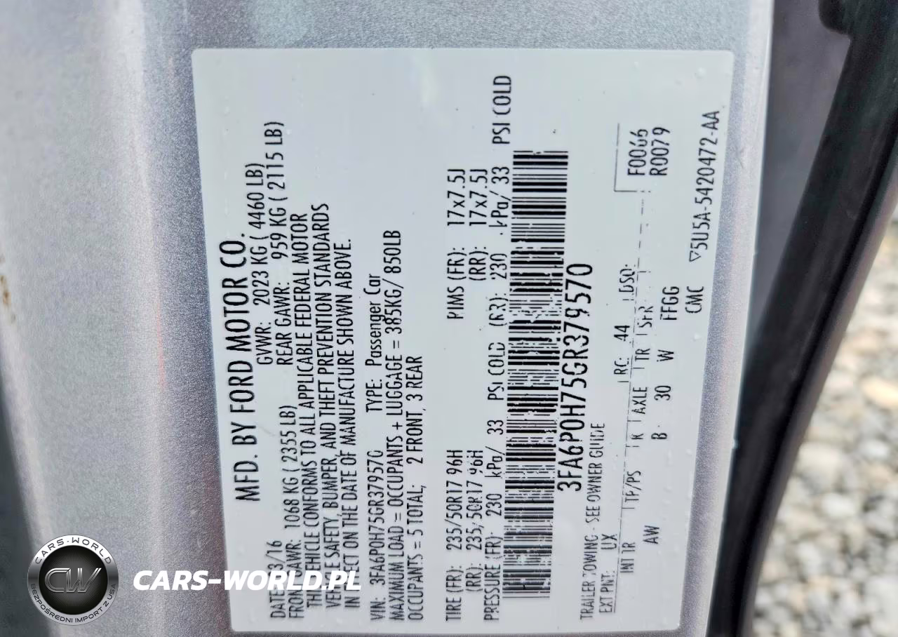 2016 Ford Fusion Se VIN:3FA6P0H75GR379570 - 13