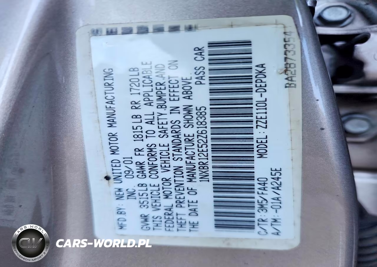 2002 Toyota Corolla Le VIN:1NXBR12E52Z618385 - 13