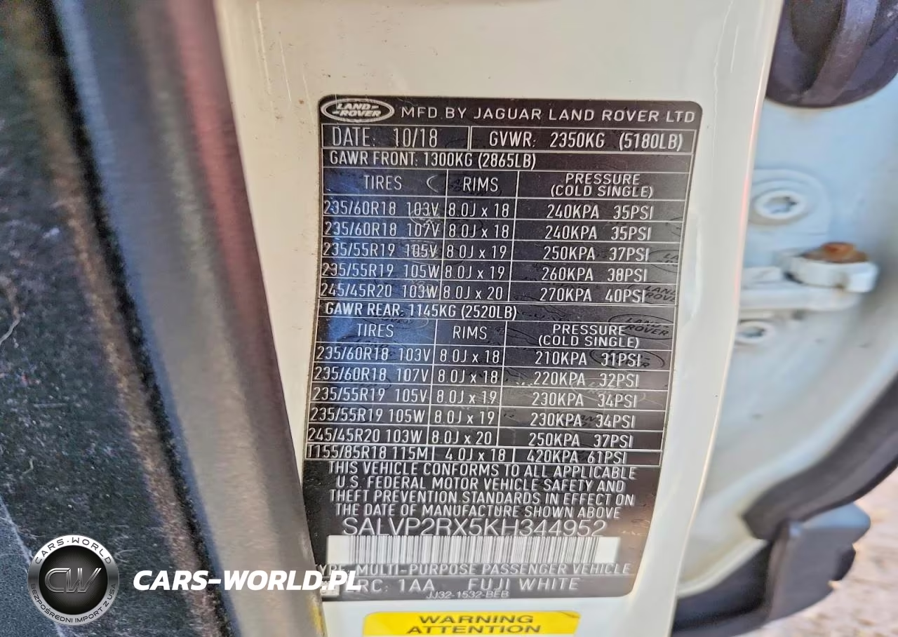 2019 Land Rover Range Rover Evoque Se VIN:SALVP2RX5KH344952 - 12