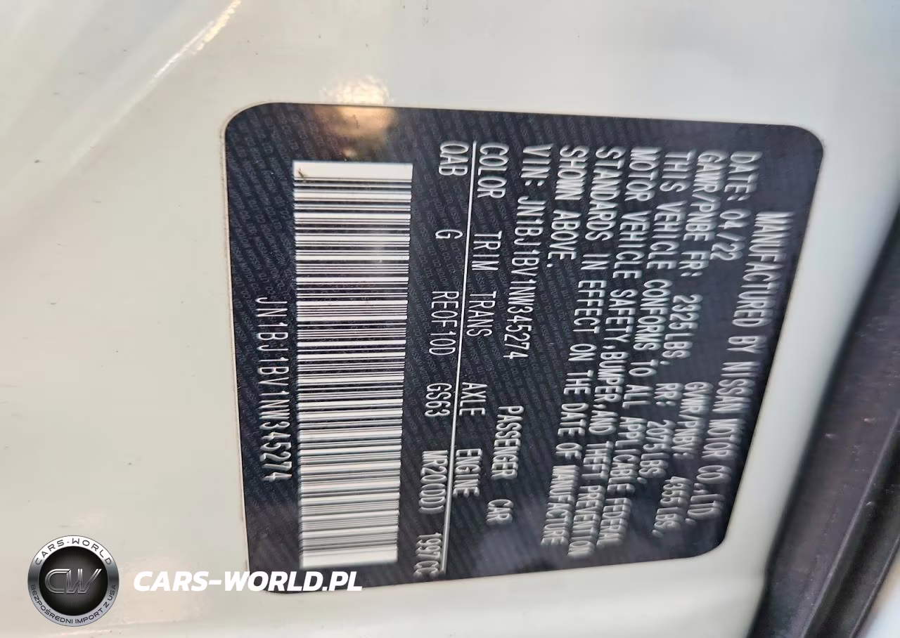 2022 Nissan Rogue Sport Sv VIN:JN1BJ1BV1NW345274 - 13