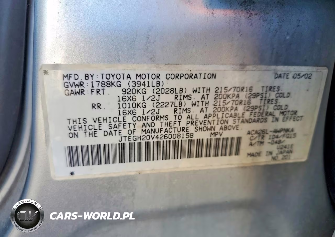 2002 Toyota Rav4 Base VIN:JTEGH20V426008158 - 13