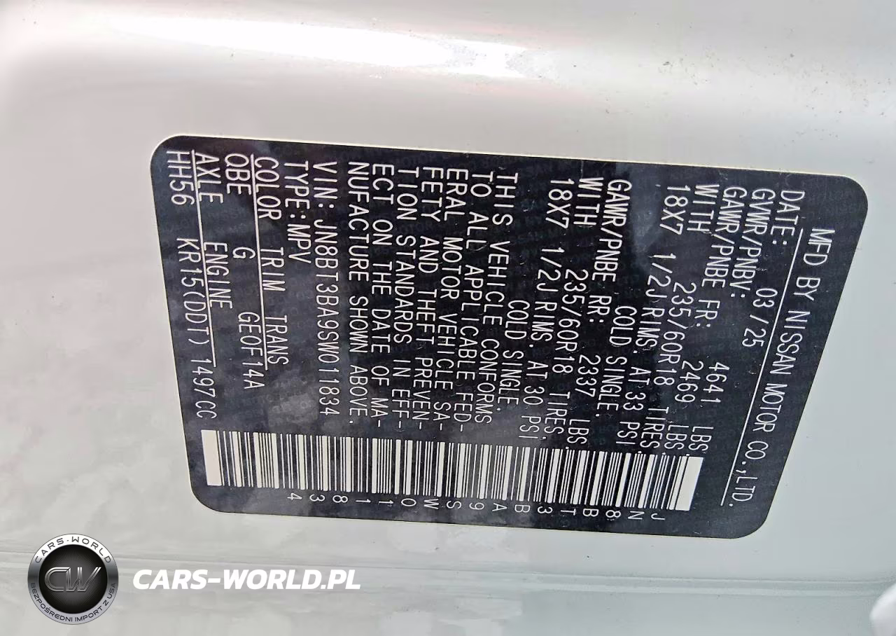 2025 Nissan Rogue Sv VIN:JN8BT3BA9SW011834 - 13