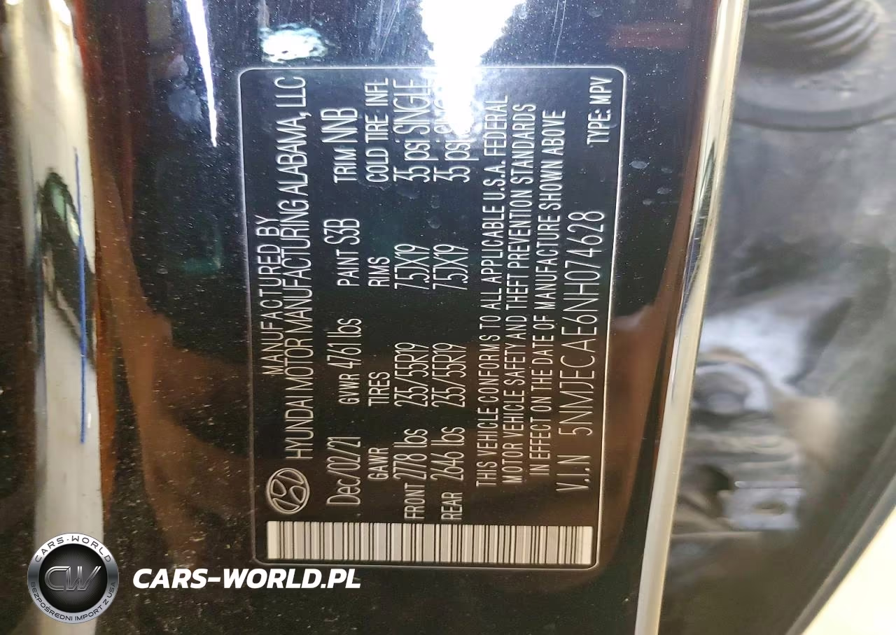 2022 Hyundai Tucson Limited VIN:5NMJECAE6NH074628 - 14