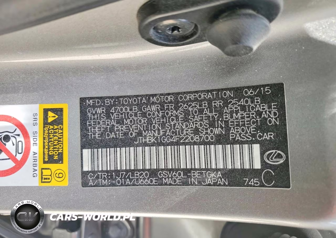 2015 Lexus Es 350 VIN:JTHBK1GG4F2208700 - 12