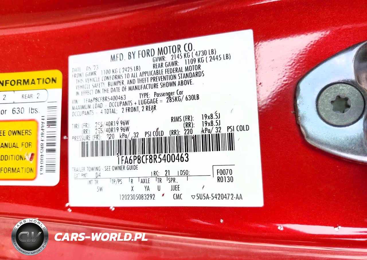 2024 Ford Mustang Gt VIN:1FA6P8CF8R5400463 - 12