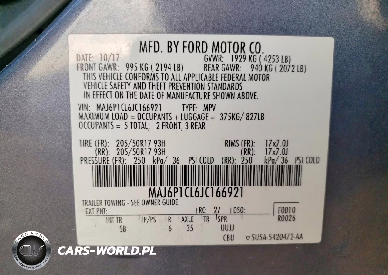 2018 Ford Ecosport Ses VIN:MAJ6P1CL6JC166921 - 13