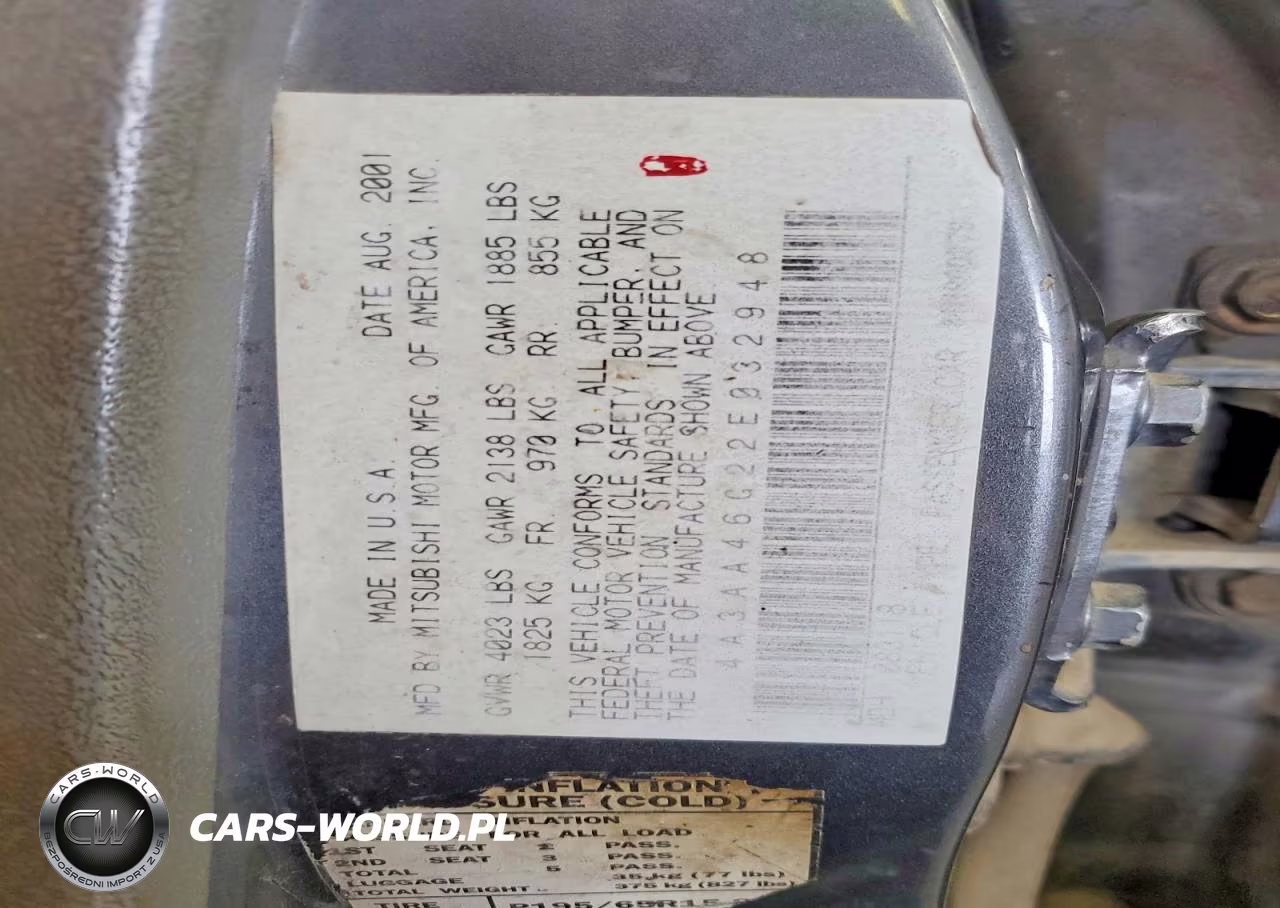 2002 Mitsubishi Galant Es VIN:4A3AA46G22E032948 - 13